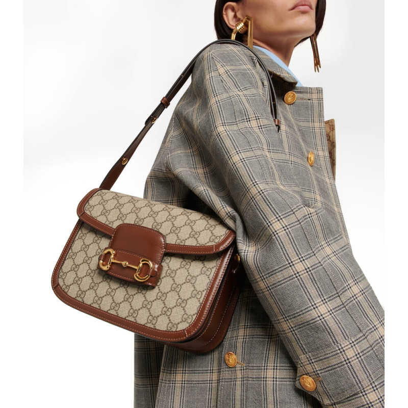 Gvc*1 Horsebit 1955 Canvas Small Shoulder Bag