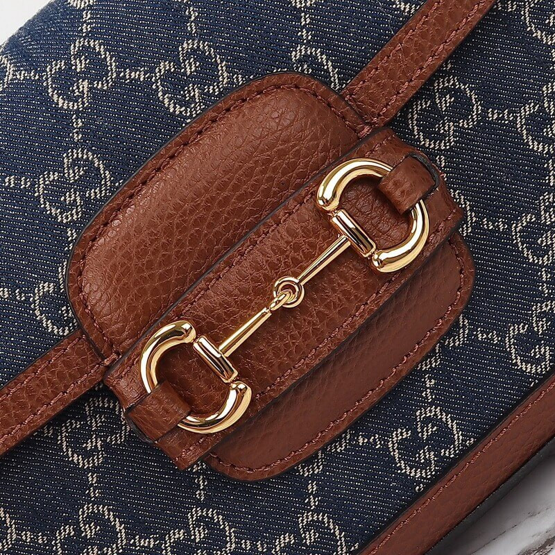 Gvc*1 Horsebit 1955 Demin Mini Shoulder Bag