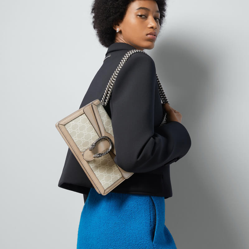 Gvc*1 dionysus beige and white canvas 25x14cm