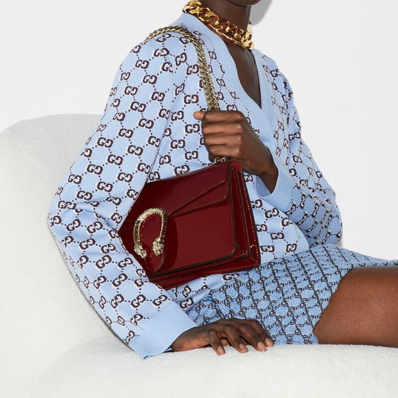 Gvc*1 dionysus patent leather 28x16cm