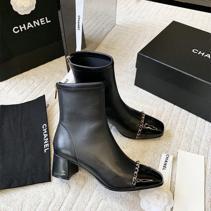Ch**el Chunky Heel Short Boots