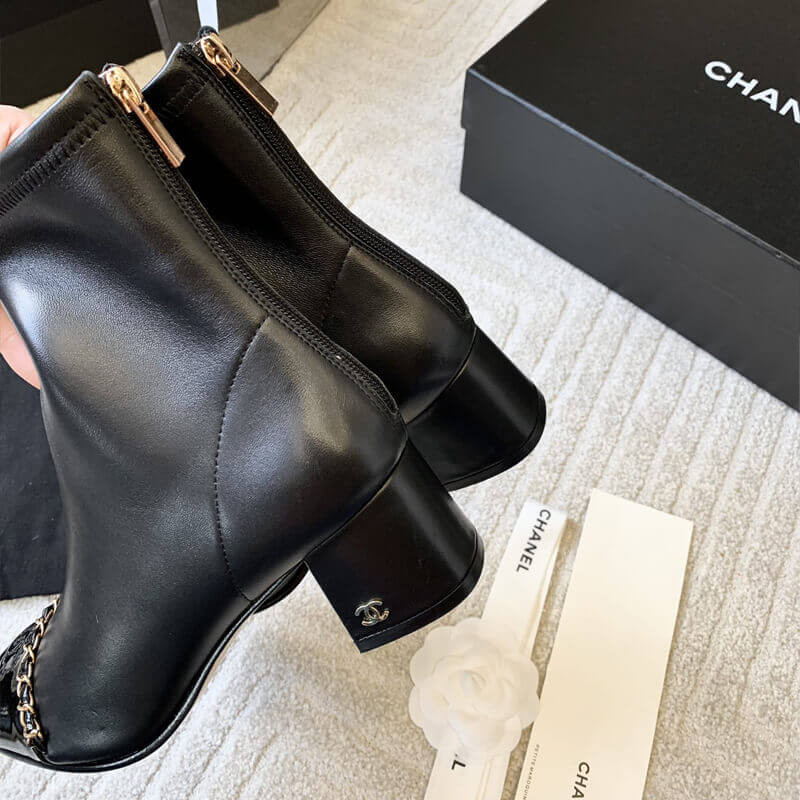 Ch**el Chunky Heel Short Boots