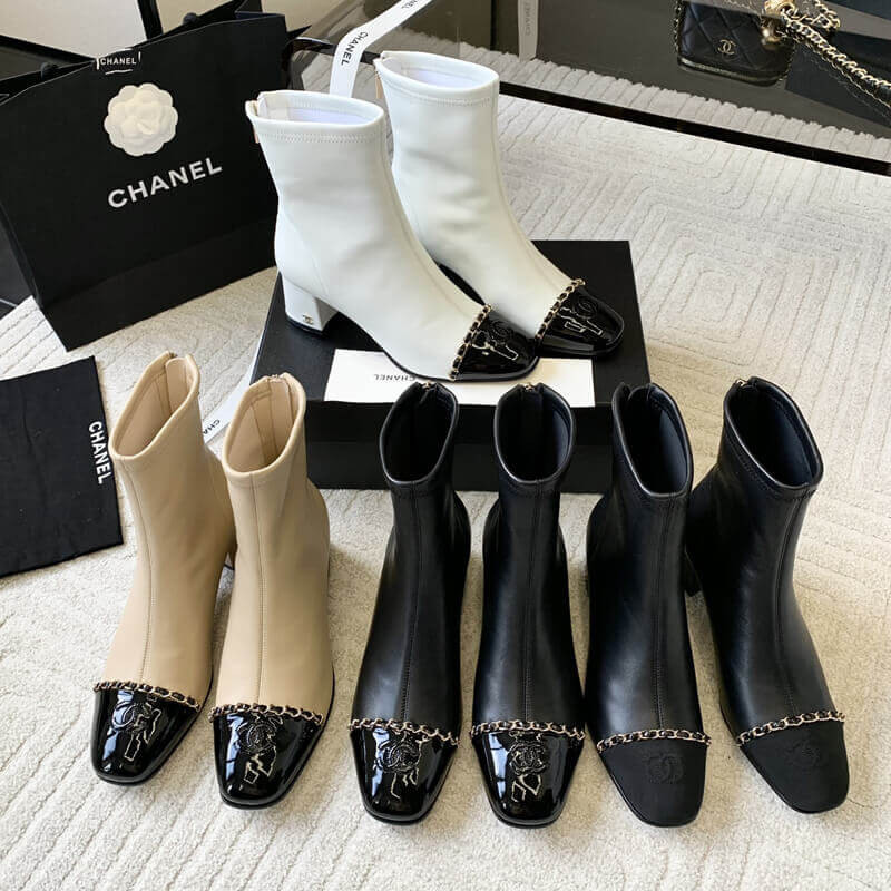 Ch**el Chunky Heel Short Boots