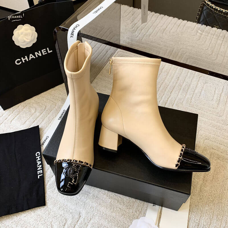 Ch**el Chunky Heel Short Boots