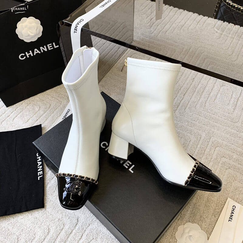 Ch**el Chunky Heel Short Boots