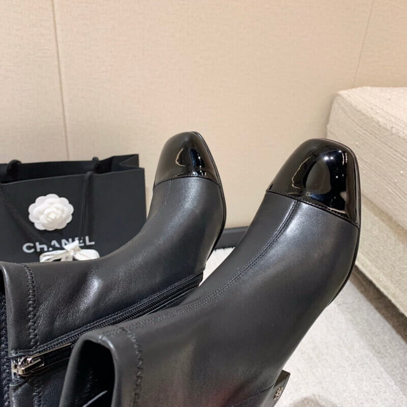 Ch**el Chunky Heel Short Boots