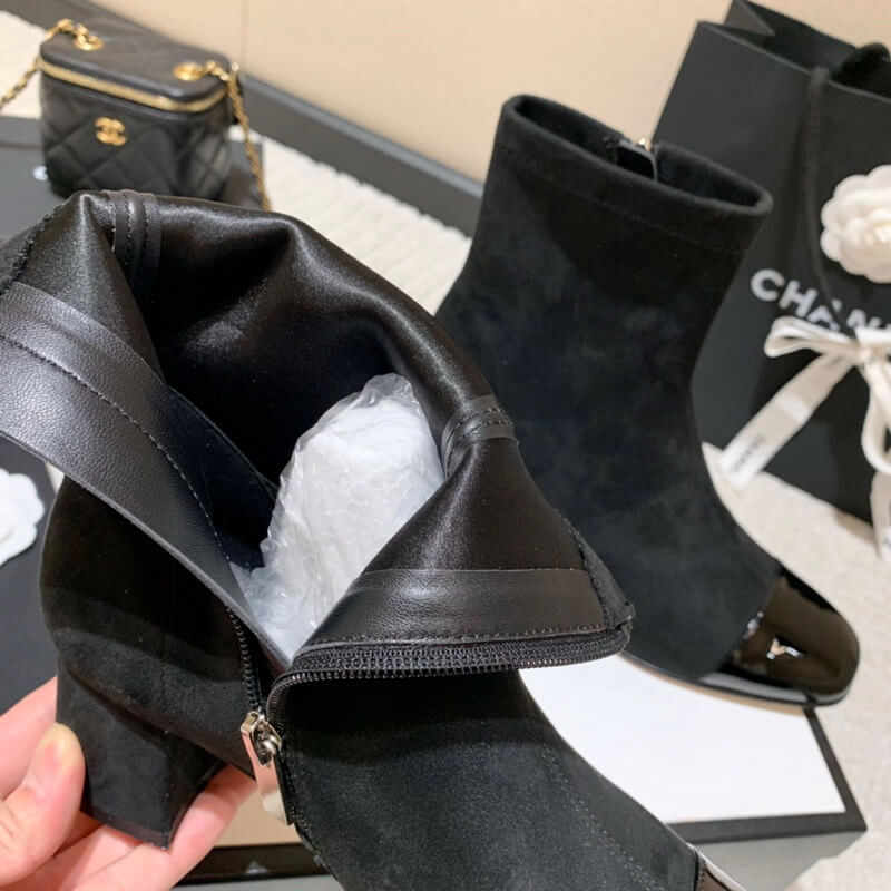 Ch**el Chunky Heel Short Boots