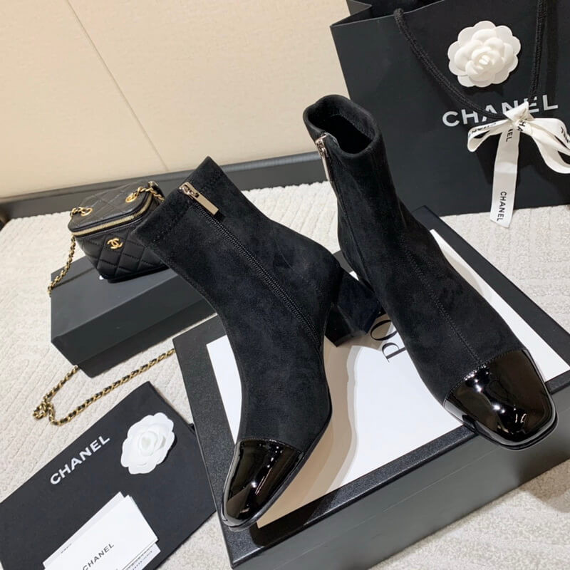 Ch**el Chunky Heel Short Boots
