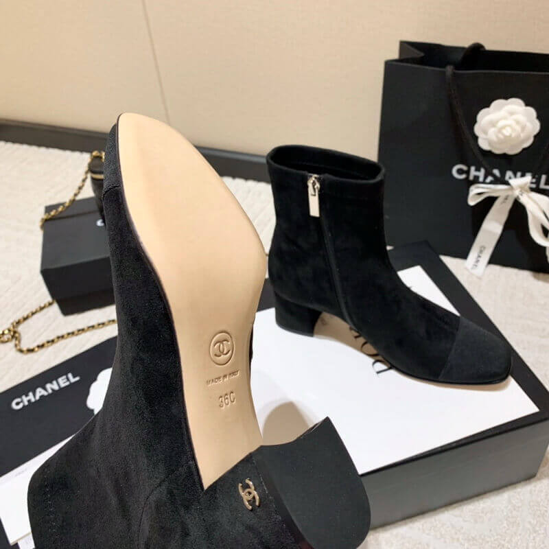 Ch**el Chunky Heel Short Boots