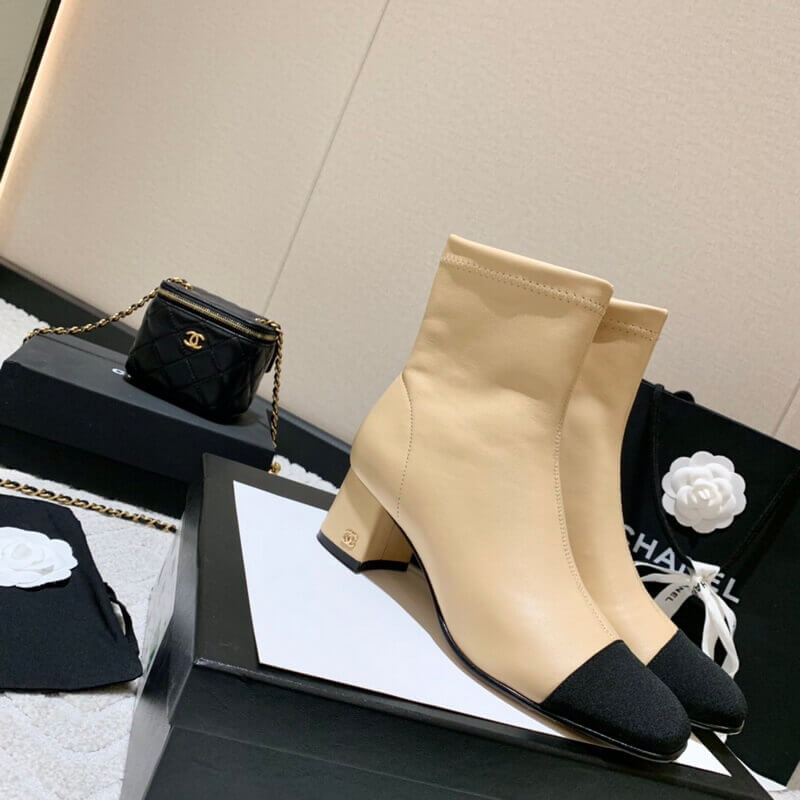 Ch**el Chunky Heel Short Boots