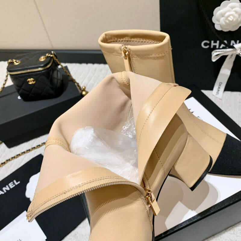Ch**el Chunky Heel Short Boots