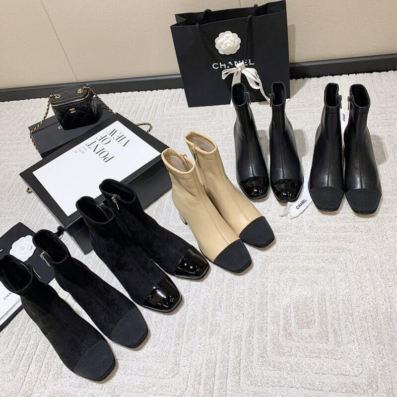 Ch**el Chunky Heel Short Boots