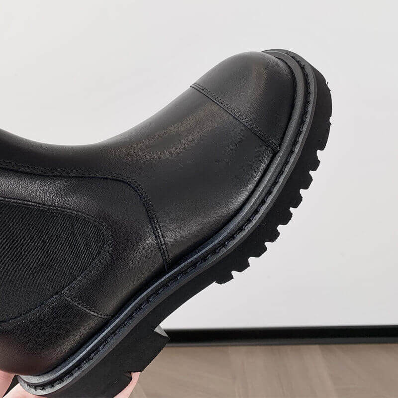 Ch**el Calfskin Cap Toe CC Ankle Boots