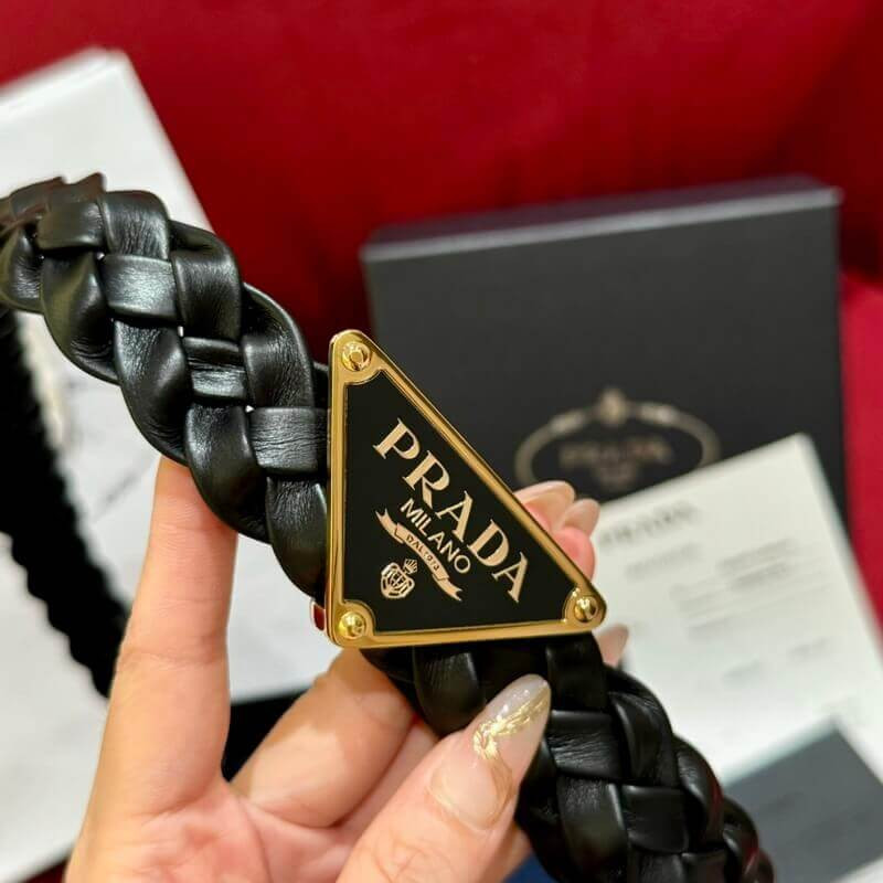 Pra*a Nappa Leather Belt