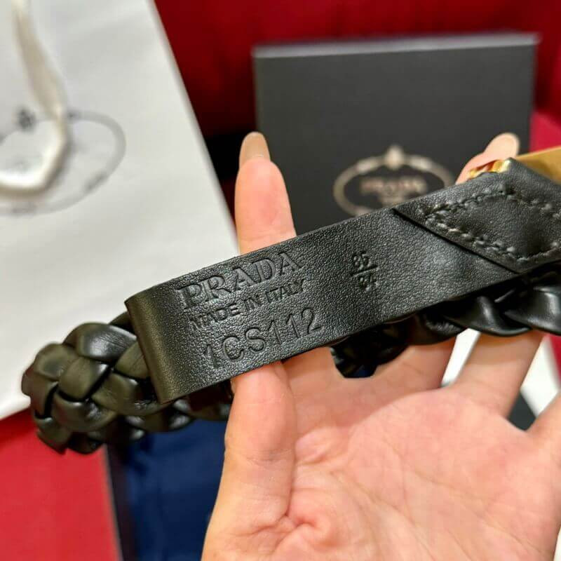 Pra*a Nappa Leather Belt