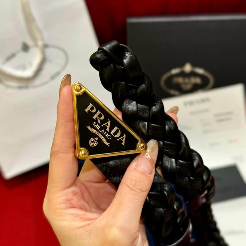 Pra*a Nappa Leather Belt