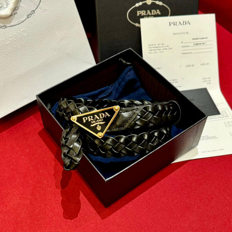 Pra*a Nappa Leather Belt