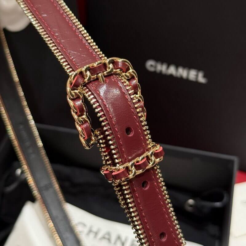 Ch**el Calfskin Metal Belt 20mm