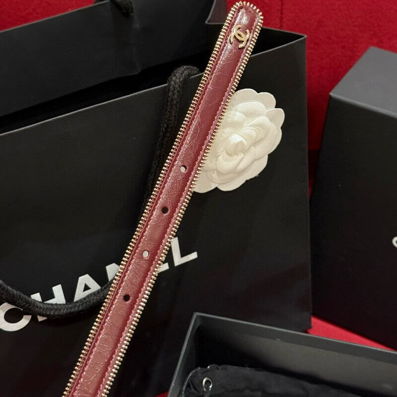 Ch**el Calfskin Metal Belt 20mm