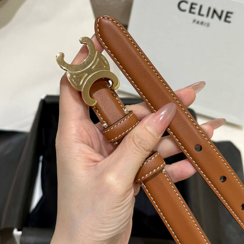 Ce1i*e Small Triomphe Belt Tan