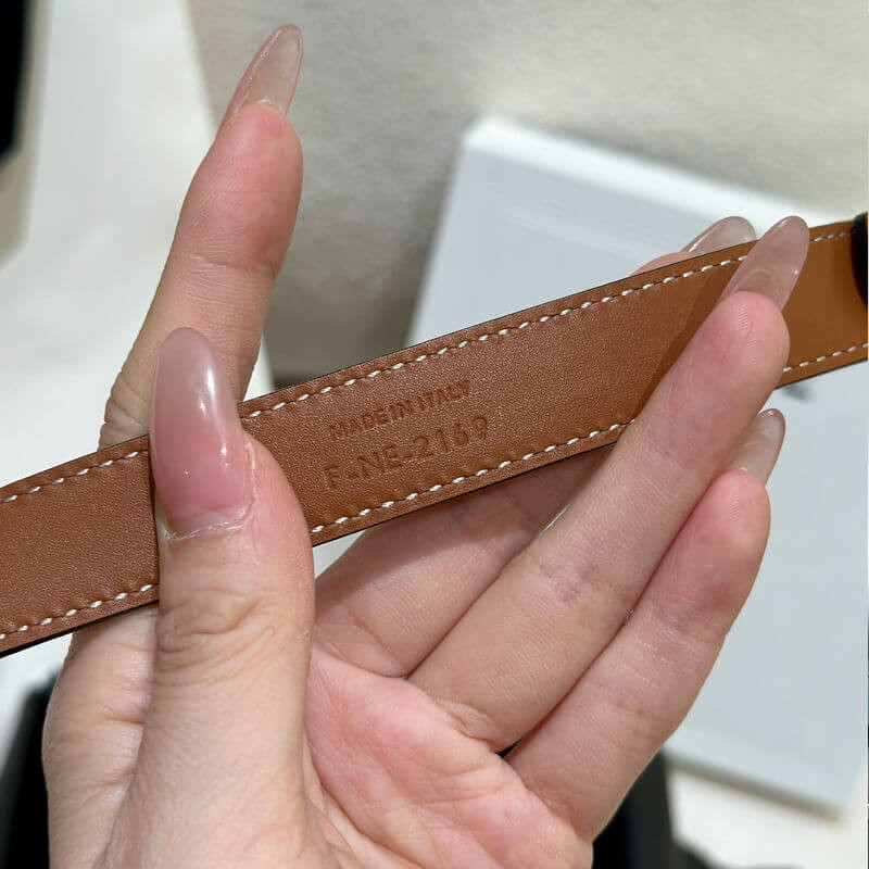 Ce1i*e Small Triomphe Belt Tan