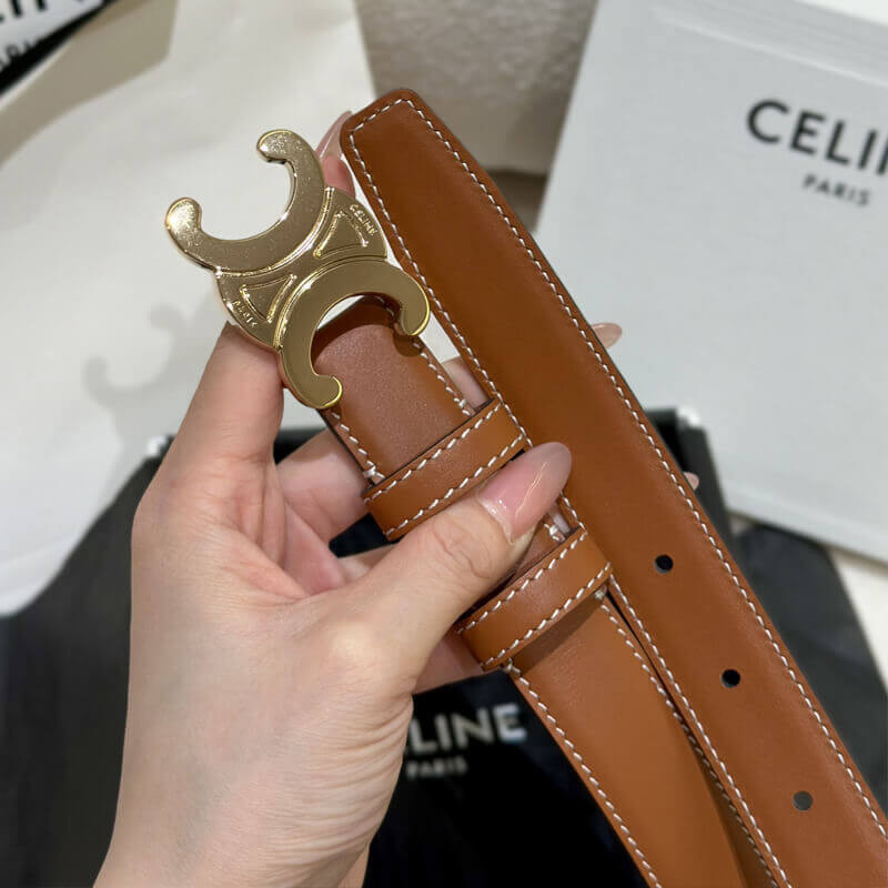 Ce1i*e Medium Triomphe Belt Tan
