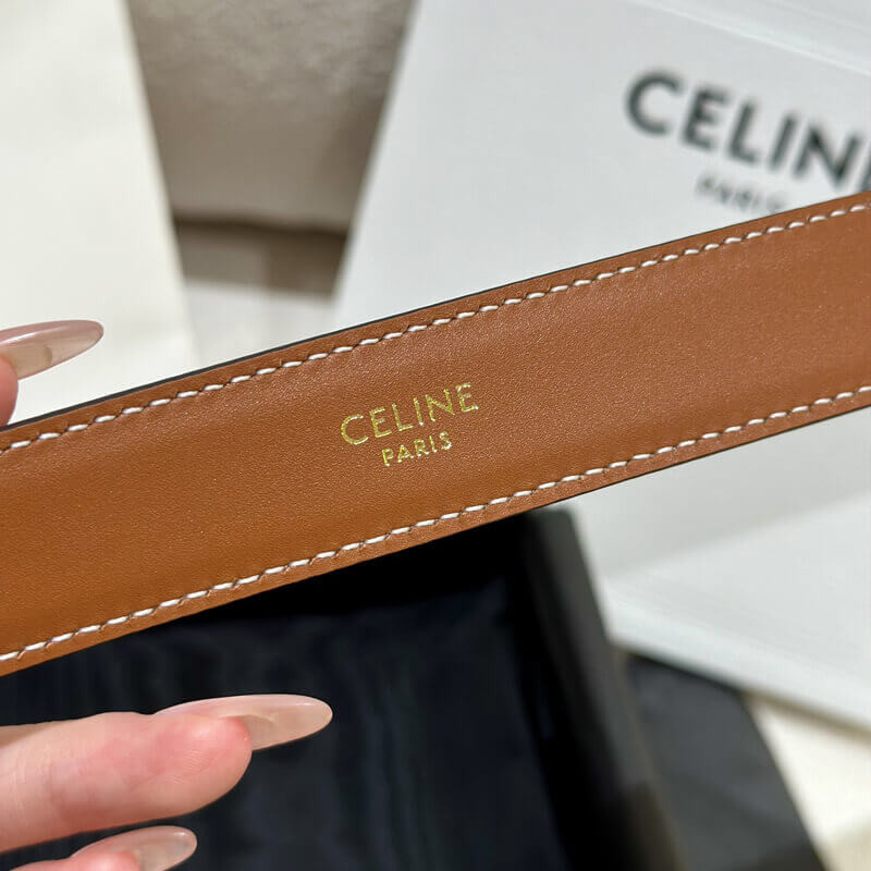 Ce1i*e Medium Triomphe Belt Tan