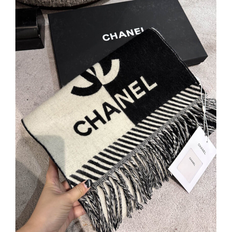 Ch**el Merino Wool Cashmere CC Scarf