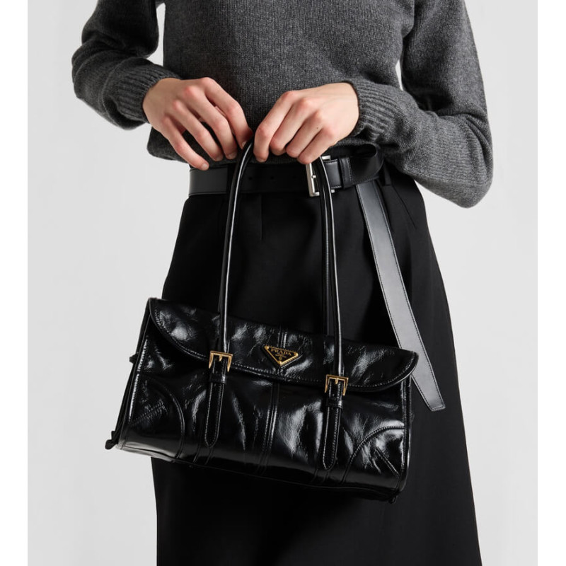 Pra*a Medium leather shoulder bag