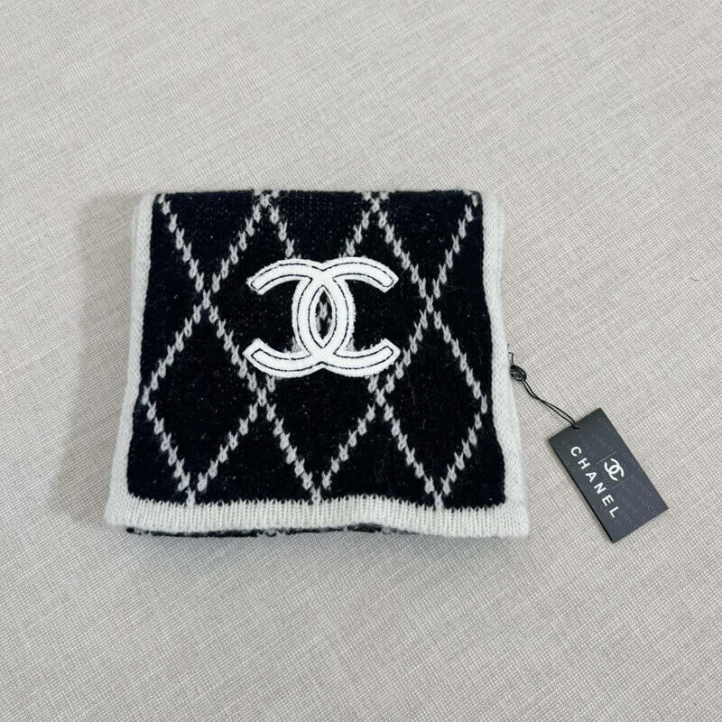 Ch**el Cashmere Quilted CC Scarf