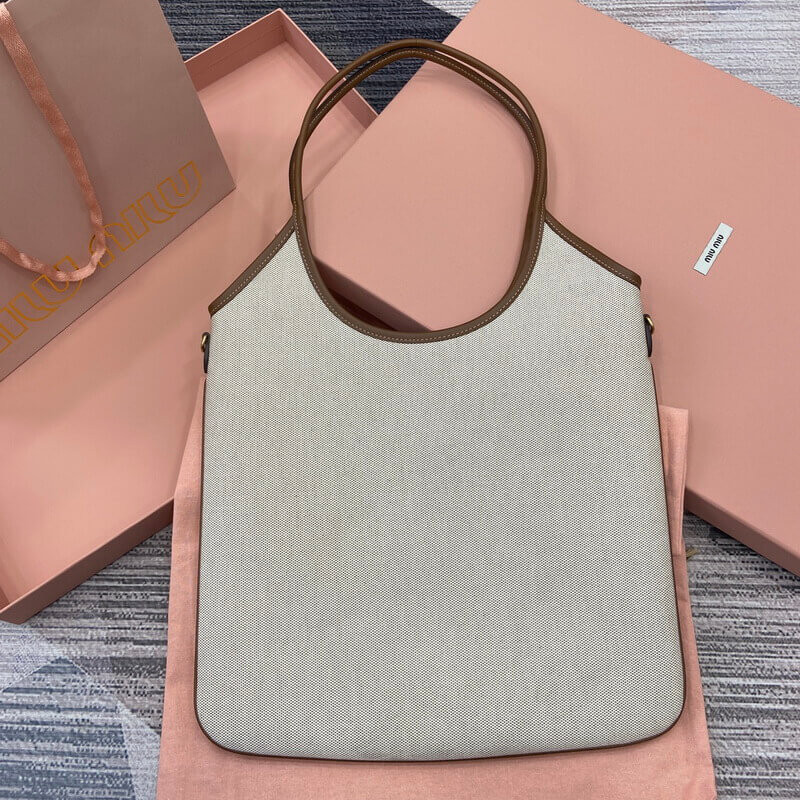 Miu Miu Ivy Canvas Tote Bag
