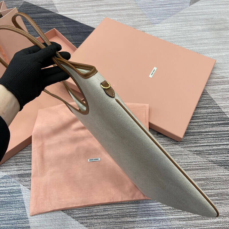 Miu Miu Ivy Canvas Tote Bag