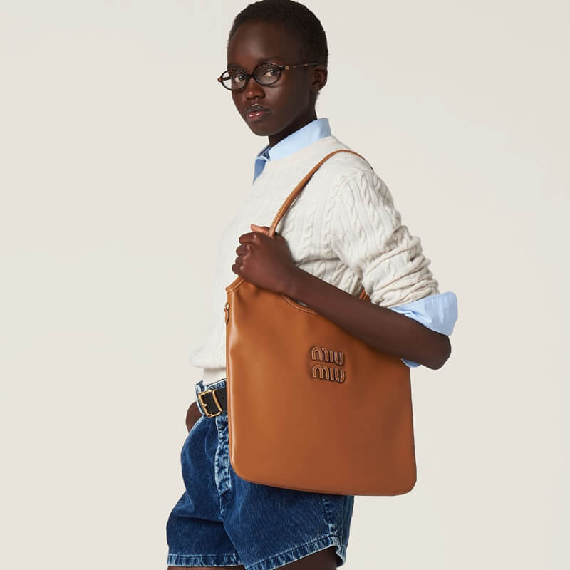 Miu Miu Ivy Leather Tote Bag