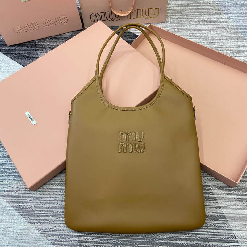 Miu Miu Ivy Leather Tote Bag