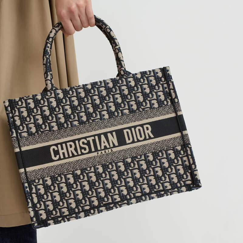 D10r Book Tote Medium Canvas Blue