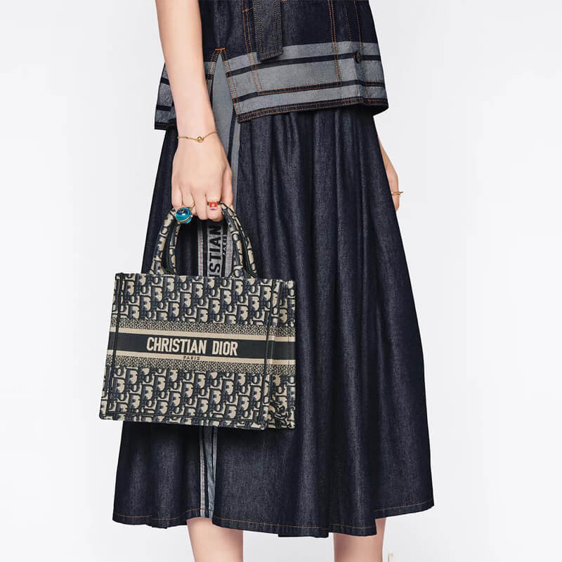 D10r Book Tote Small Canvas Blue