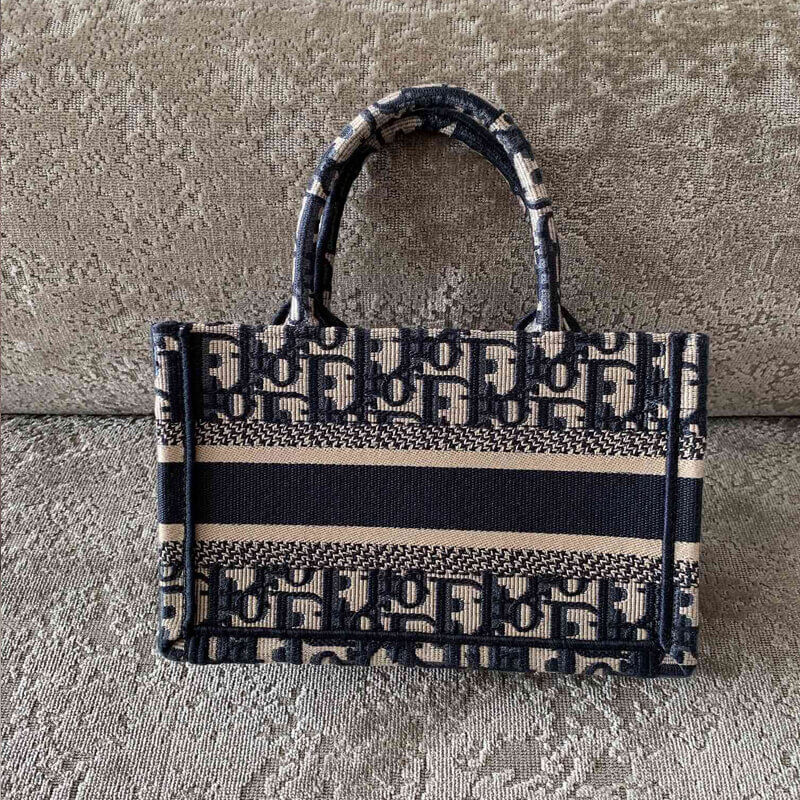 D10r Book Tote with Strap Mini Canvas Blue