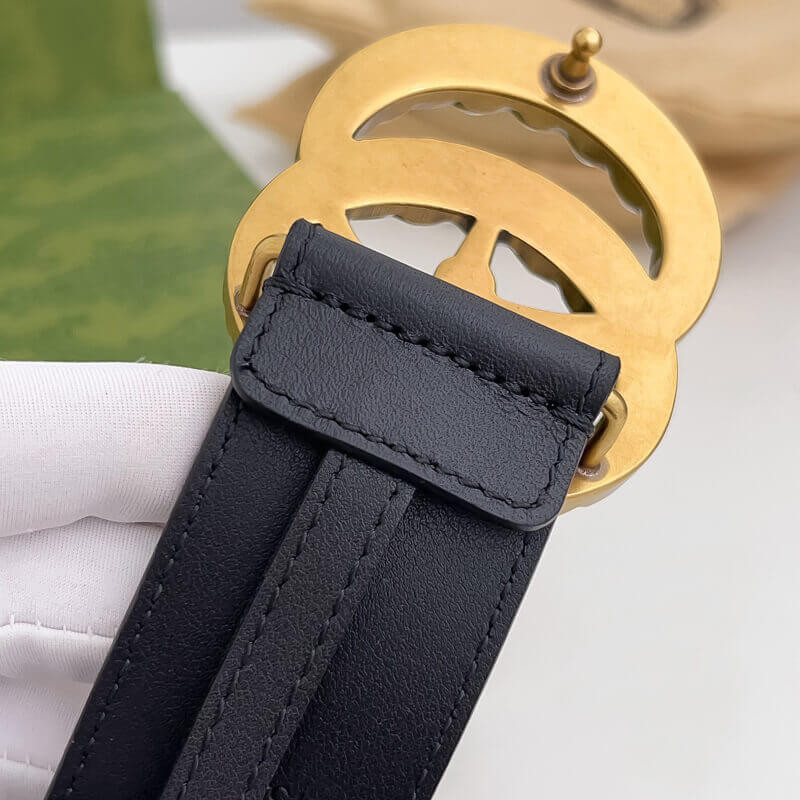 Gvc*1 Black Double G Pearl 40mm Belt 453260