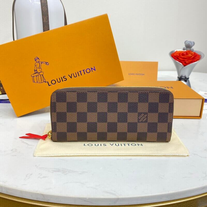 L0vis Vvtt0n Damier Ebene Canvas Clémence Wallet N60534