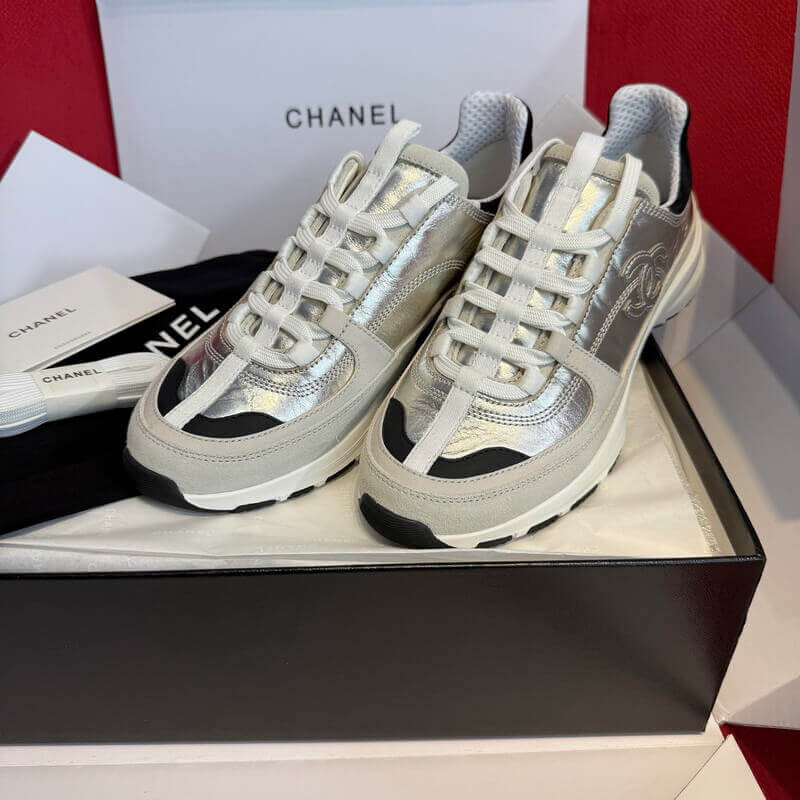 Ch**el Métiers D’Art Sneakers Laminated Calfskin & Suede Calfskin