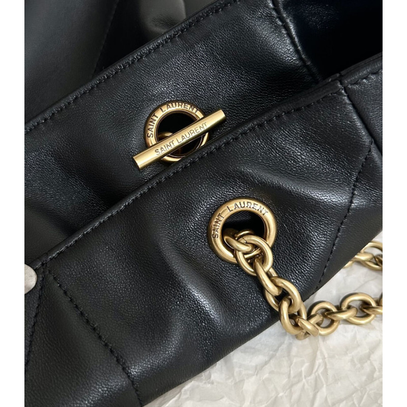 Sa1nt Lau*nt Large Leather Jamie 4.3 Shoulder Bag Black