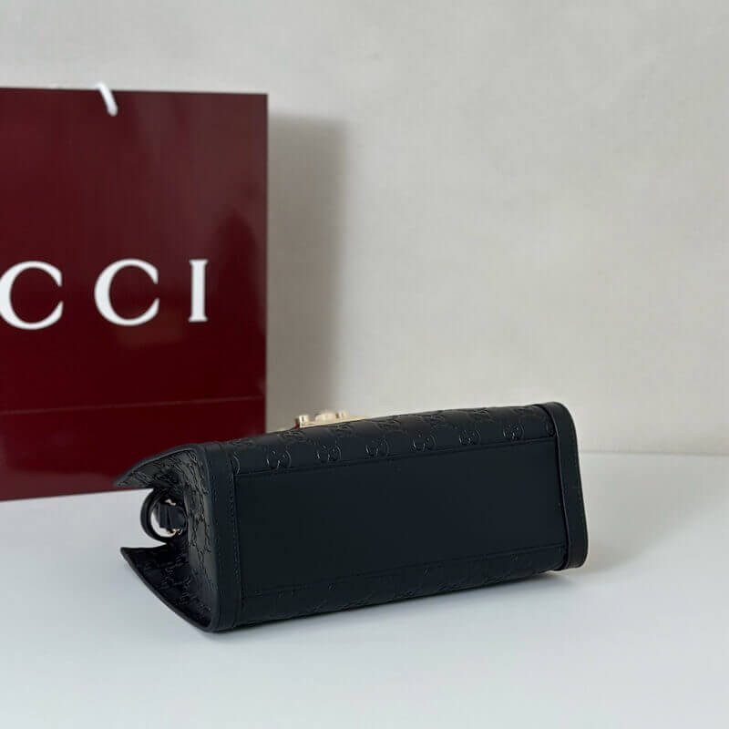 Gvc*1 Padlock Medium Top Handle Bag In GG Leather 838992