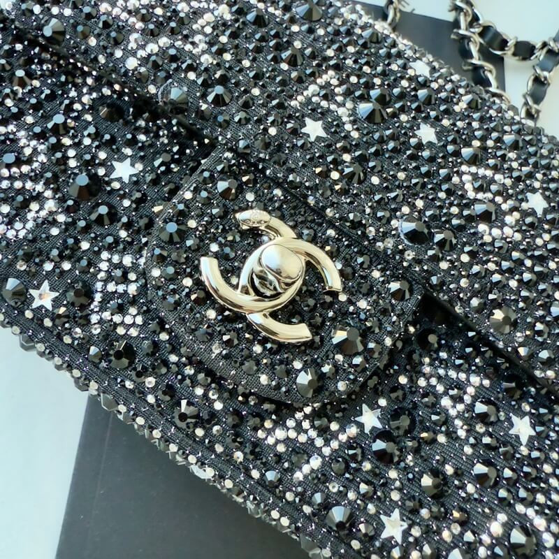 Ch**el Mini Flap Bag With D1am0nd Accents AS2431